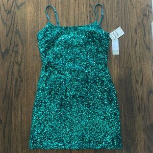 BP mini short party sequin green dress Size S
